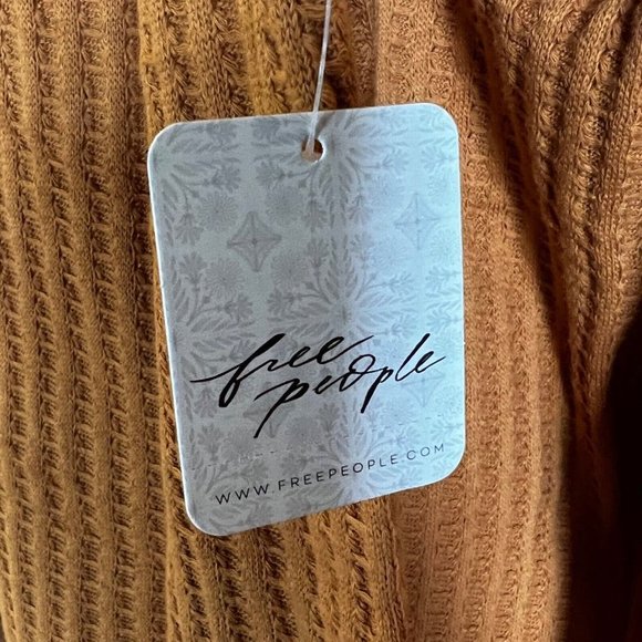 NWT Free People Juicy L/S Sweater XS S M Cowl Neck Draped Tunic Top Split Back - Picture 11 of 15